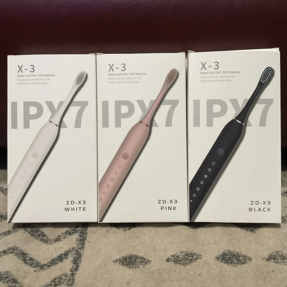 3 Sonic New Rechargeable Electric Toothbrush White,Black &Pink  Same Day Shippin